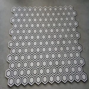 Mosaico di marmo bianco e nero