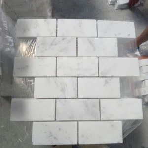 Statuario Marmo Bianco Mosaico Piastrella