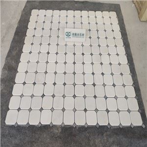 Piastrella da parete in mosaico di marmo bianco